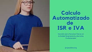 Papel De Trabajo Persona Física Actividad Empresarial Excel Calculo Automatizado Isr E Iva