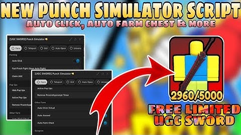 [FREE UGC SWORD] Punch Simulator Script | Auto Farm Script | Roblox Script | Mobile/PC | Delta