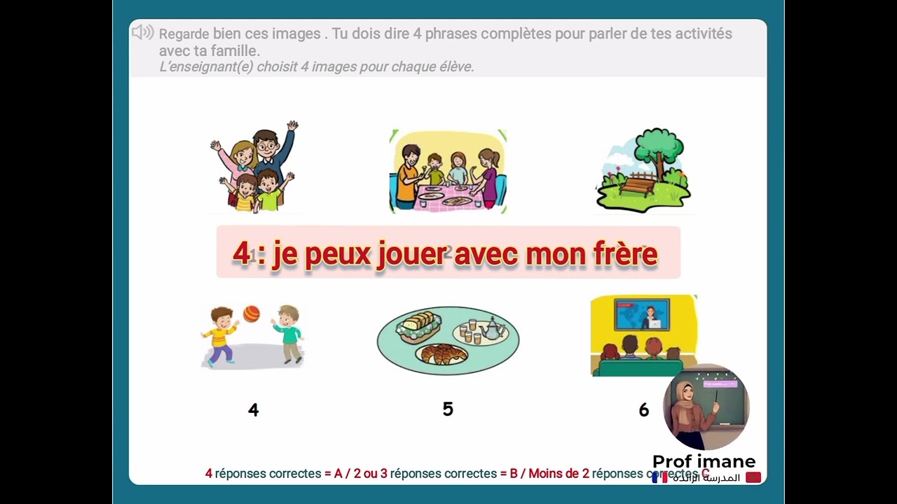 الرائز الشفوي فاللغة الفرنسية المستوى التاني و التالت المدرسة الرائدة