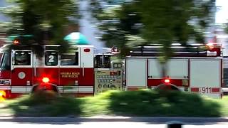 Virginia Beach Fire Department Engine 2 responding to possible residential fire! - 7-8-17