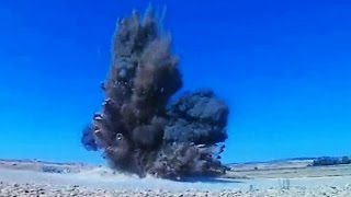 Explosión controlada de un proyectil de la guerra civil