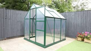 Garden Grow 6 x 6 Deluxe Aluminium Greenhouse Installation