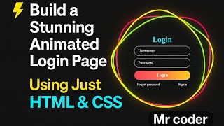 ⚡️ Build a Stunning Animated Login Page Using Just HTML & CSS