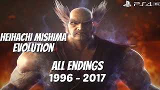TEKKEN SERIES - All Heihachi Mishima Endings 1996 - 2017 [1080P 60FPS] PS4 Pro