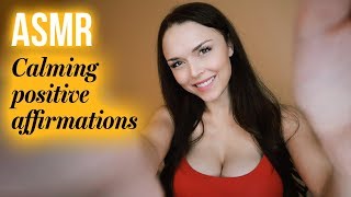 ASMR // Positive affirmations to help you relax + sleep (personal attention + face touching)