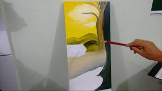 Como pintar tela?Paisagem/Dicas