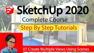 #SKETCHUP 2020 TUTORIALS FOR BEGINNERS #create multiple views using scenes Profile
