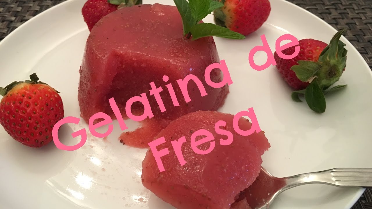 Gelatina Casera de Fresa sin azúcar Muy Fácil Recetas By Fany YouTube