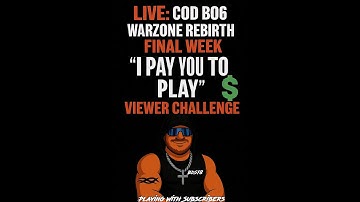 LIVE: Rebirth Final Week — I PAY YOU TO PLAY 💲🔥 #shorts