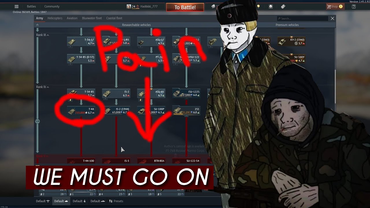 War Thunder: getting out of rank 3. and 4. Part 1