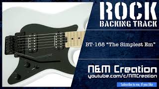 Simple Fast Hard Rock Backing Track in Em | BT-168 chords