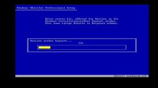 Attempting to install Windows Whistler in QEMU