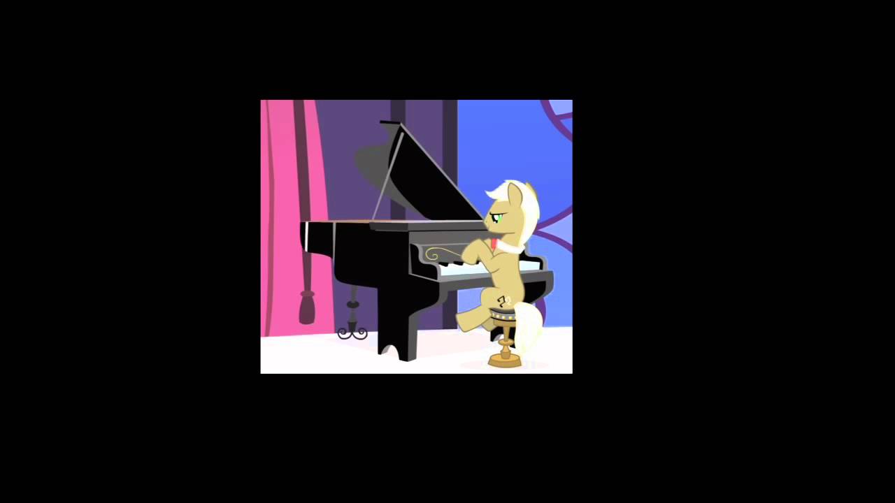 MLP: Piano - A My Little Pony character playing a piano.  The music is from 1993 New Zealand movie The Piano.