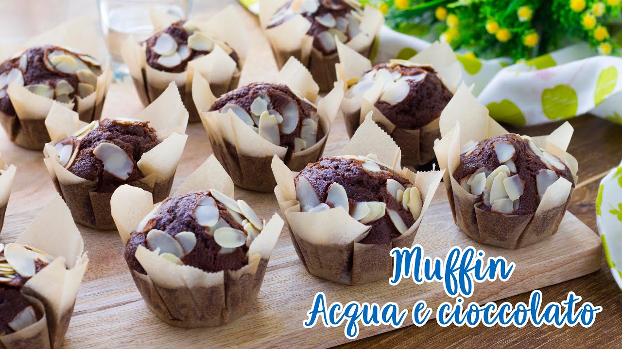 Muffin all'Acqua e Cioccolato – Ricetta Tortini Senza Uova  Senza Burro e Senza Latte - 55Winston55