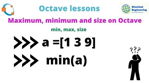 Min, max, size on Octave
