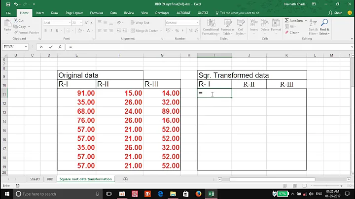 Square Root Transformation for Agricultural Research Analysis for M. Sc & PhD