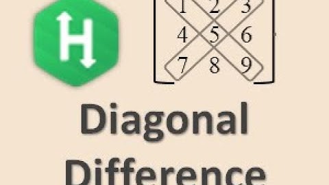 Diagonal Difference using Python3.(HackerRank