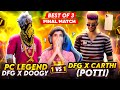 😱NEW MOBILE LEGEND👑🔥(DFGxPOTTI) VS PC LEGEND🤬💻(DFGxDOOGY)1 VS 1🥵- BEST OF 3🔥FREE FIRE IN TELUGU #DFG