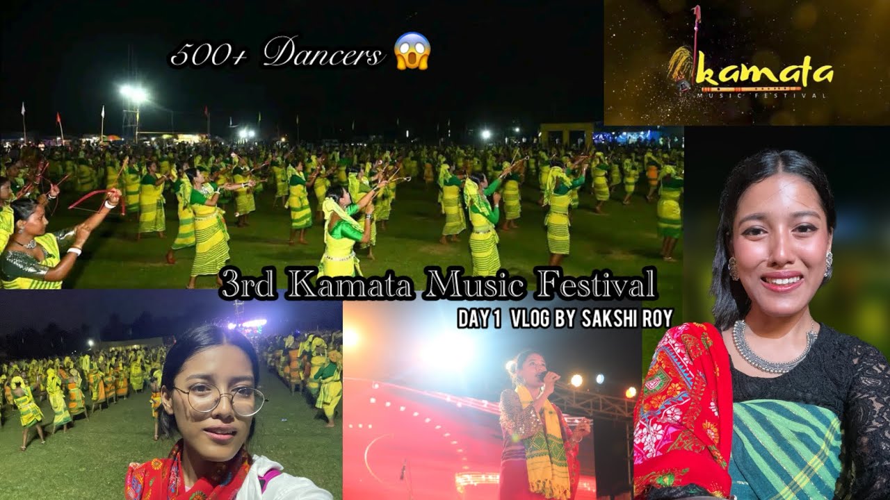 Kamata Music Festival | Day 1 | Vlog by Sakshi Roy | Koch Rajbongshi Girl | at Assam