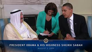 English Arabic Consecutive Interpretation: Obama's speech with Ameer of Kuwait