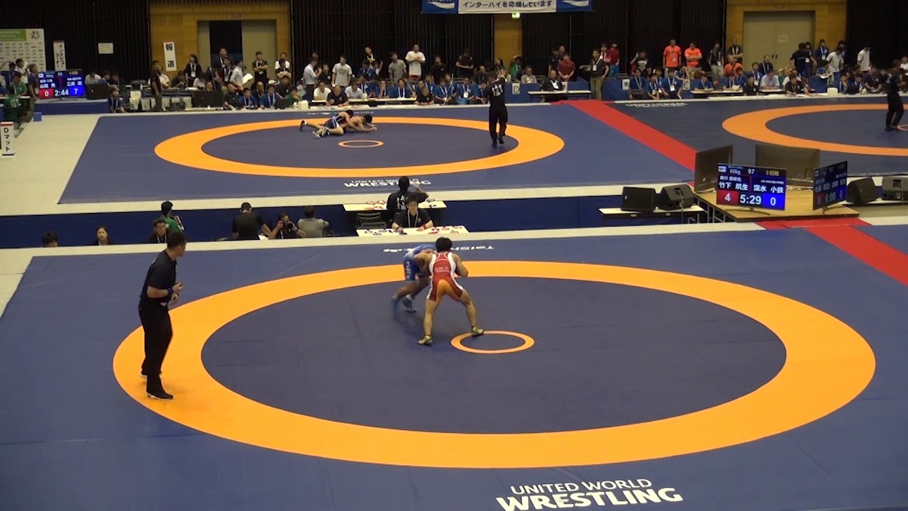 19年ih レスリング 男子 60kg級 3回戦 竹下航生 高松北 香川 Vs 深水小鉄 日本文理大附属 大分 Youtube
