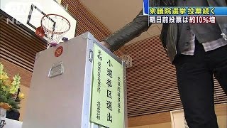衆議院選挙投票続く　期日前投票は約10％増(14/12/14)