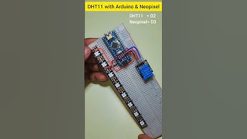 Arduino with DHT11 & Neopixel 🔥🔥 #electroeshu #diy #experiment #arduino #dht11