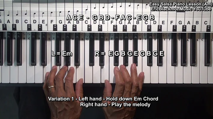 How To Play SALSA Style Piano Lesson EASY KoolPiano @EricBlackmonGui...