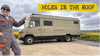 Adding Wifi And Solar To Your Campervan: Drilling Holes In Roof For Van life Adventures