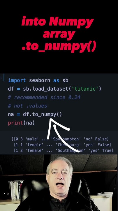 BEST PRACTICE to convert Pandas DataFrame into Numpy array 🐼 #shorts ...
