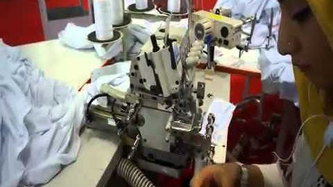 Overlock + Elastic Tape Attaching with Cutting Device + Tension Roller