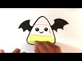 How to Draw Cute Candy Corn - Cute Bat Version - Halloween Drawings How to Draw Cute Candy Corn - Cute Bat Version - Halloween Drawings
