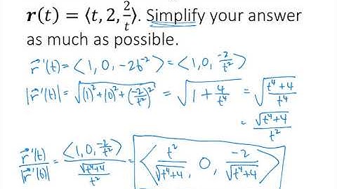 Calculus of Vector-Valued Functions Practice Problems