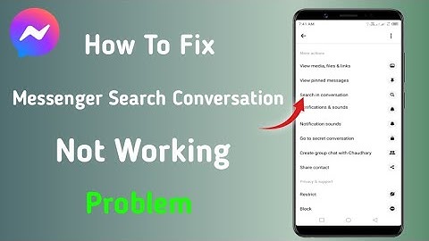 How to Fix Messenger Search Conversation Not Working Problem | Search Conversation Not Working Solve