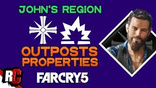 All CULT OUTPOSTS & PROPERTIES in John's Region | Far Cry 5 (Map Locations Outposts   Silos)