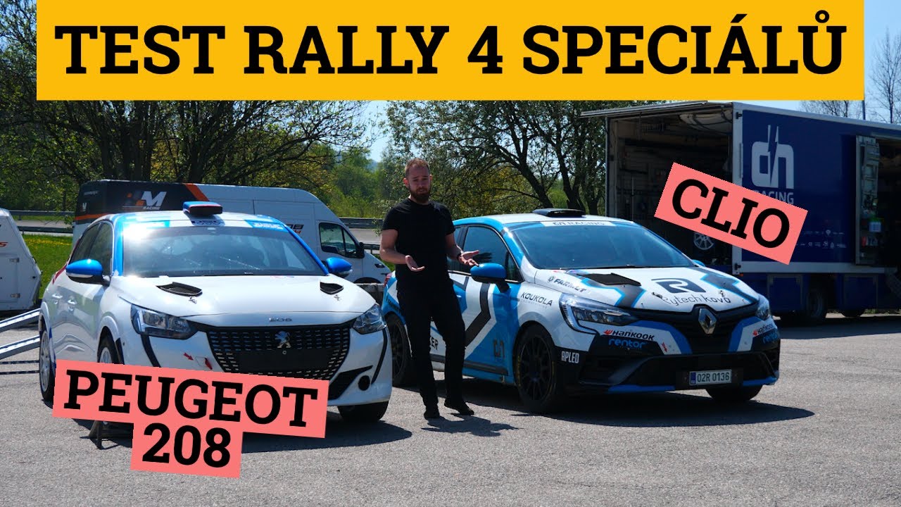 Test Rally 4 speciálů Renault Clio a Peugeot 208
