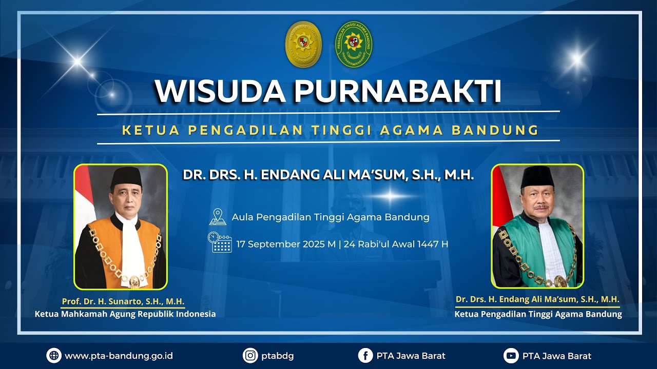 Wisuda Purnabakti Ketua Pengadilan Tinggi Agama Bandung