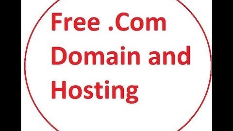 Get Free  Com Domain And Hosting For One Year - 100% Working
