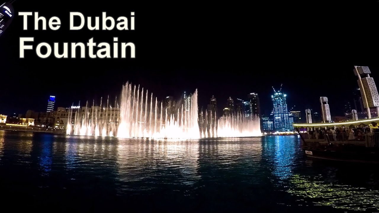 The Dubai Fountain Burj Khalifa Wasserspiele Oriental Arabic Song Youtube