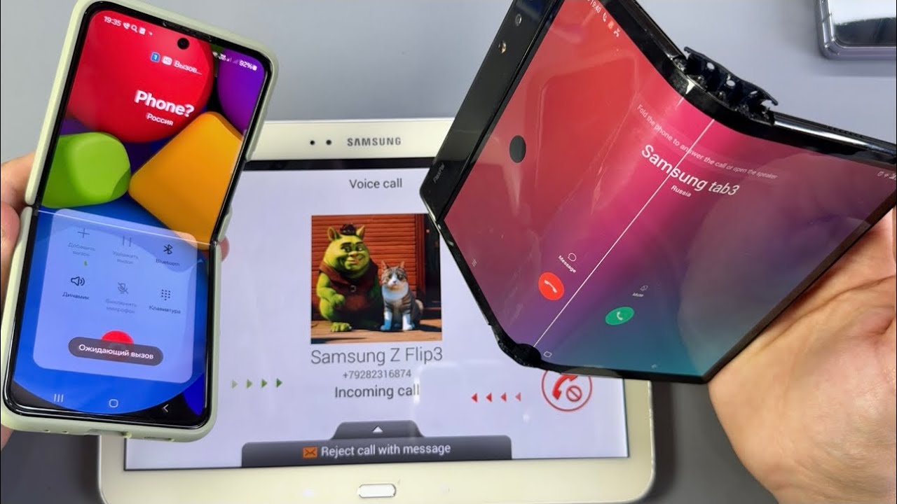 Royole Flex120 incoming Call Tablet Samsung Tab4+ ZFlip3 Android 14/9 