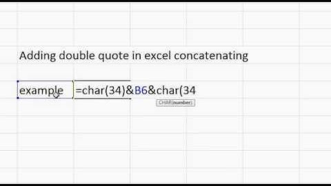 Adding Double quote in excel
