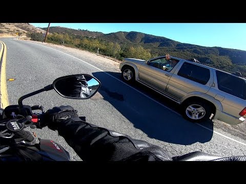 bad-driver|-driver-in-nissan-pathfinder-fails-to-see-approaching-biker-and-pulls-out|-escondido-ca