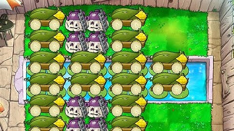 Plants Vs Zombies (Pool Endless) - Classic 16 Cobs Build Demonstration (Flag 1 to 22)