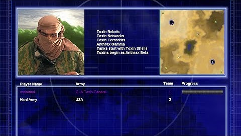 [C&C Zero Hour] - Toxin vs. Usa 1v1 - Hard army in 7 minutes