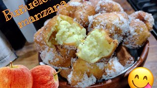 Buñuelos de manzana Clásicos, rápidos y súper esponjosos!!! No Falla!!!( receta acá abajo)⬇️⬇️⬇️