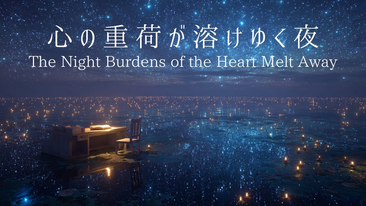 【ピアノBGM】心の重荷が溶けゆく夜｜勉強・作業・読書・癒し