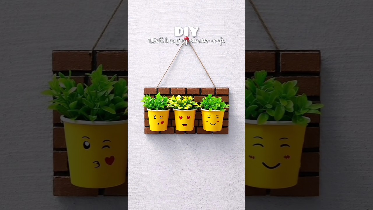 Diy wall hanging planter craft 