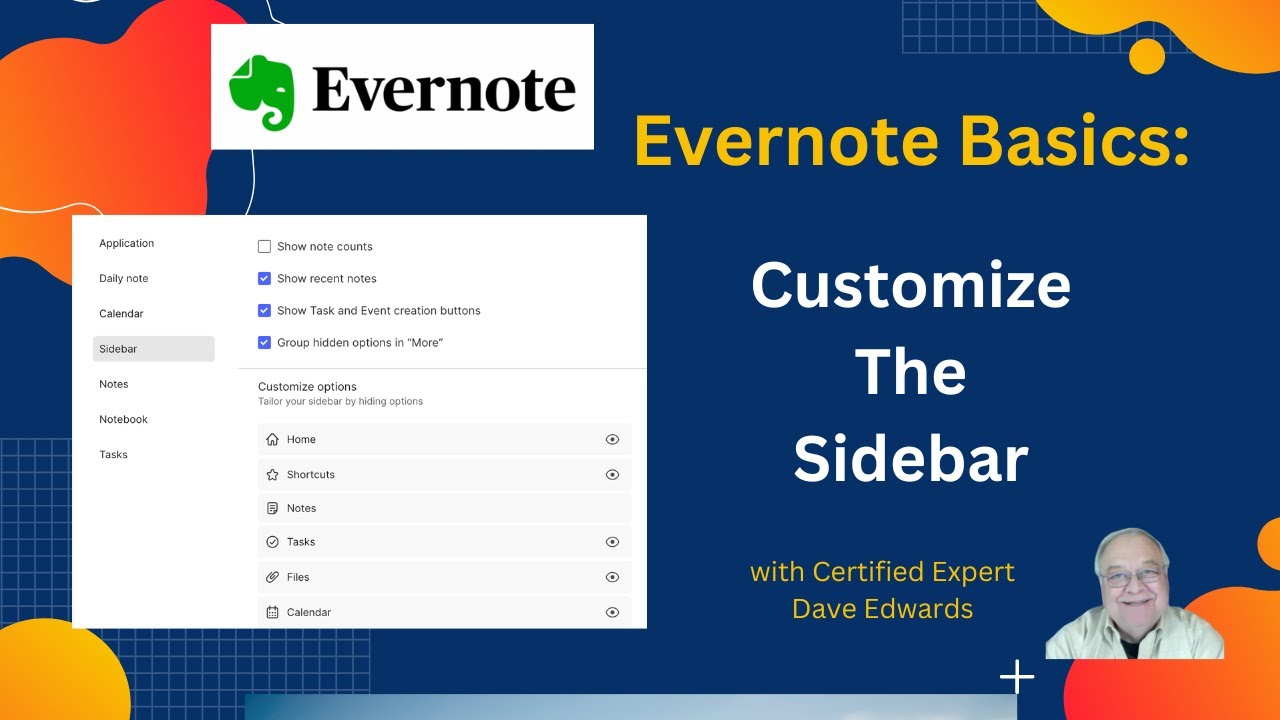 Evernote Basics – Customizing The Sidebar - YouTube