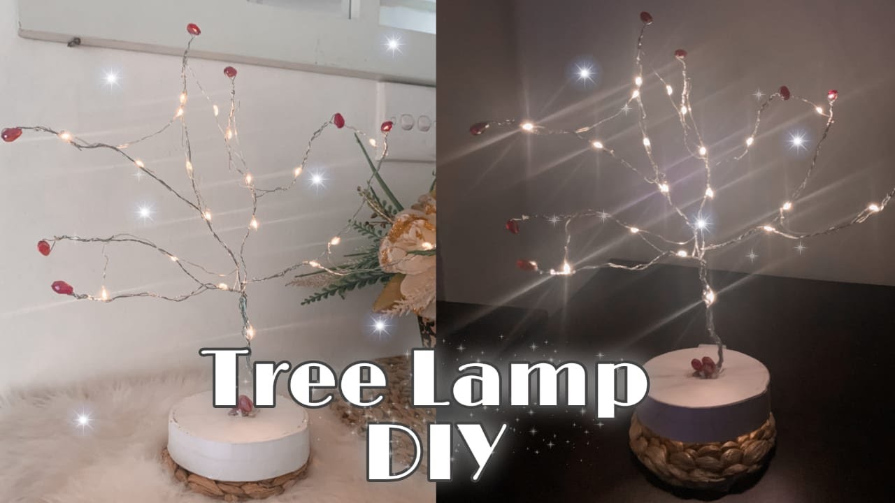 DIY TREE LAMP || CARA MEMBUAT LAMPU RANTING POHON || ROOM DEKOR - YouTube