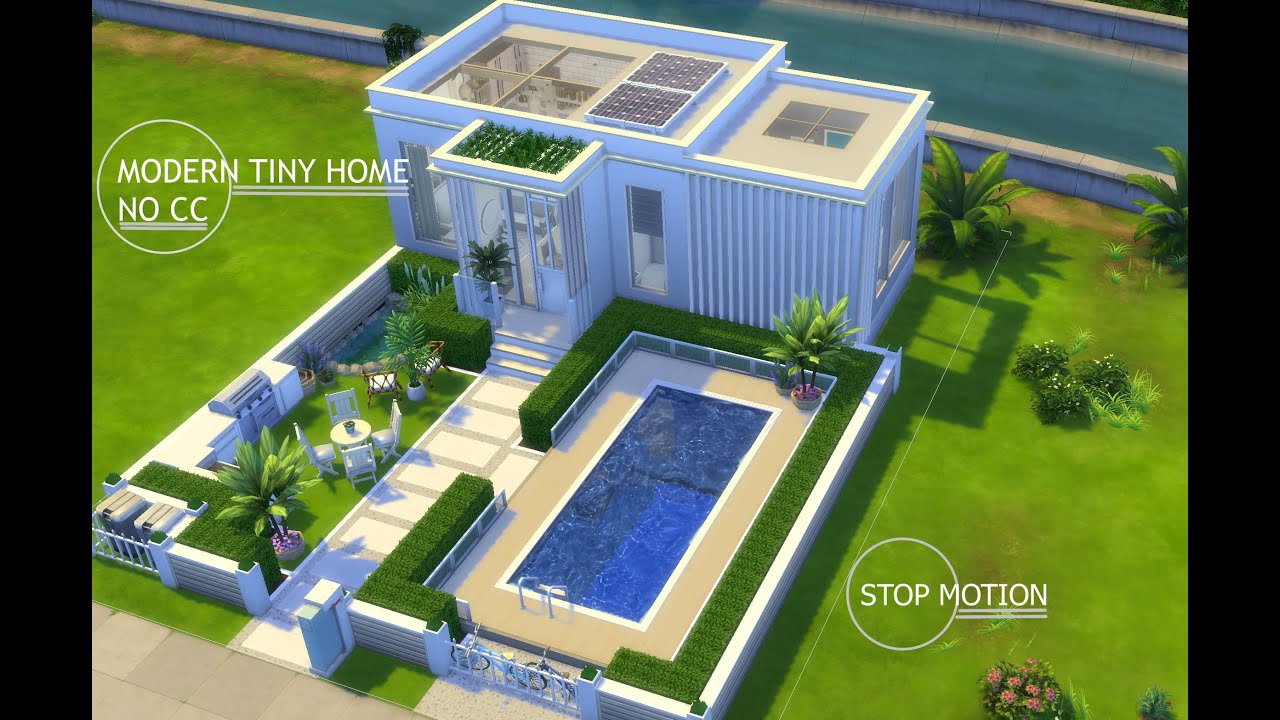 Modern Tiny House | SIMS 4 | No CC | Stop Motion - YouTube